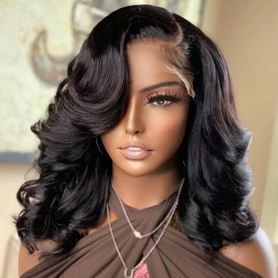 QT Hair Wavy 13x4 Short Bob Lace Frontal Wig Body Wave Virgin Human Hair ｜QT Hair