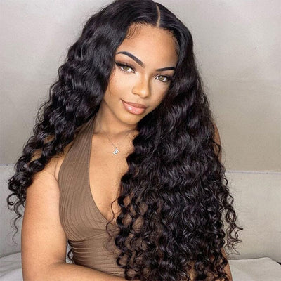 QT Put on and Go Glueless 7x4.5 Lace Wig Pre Cut Deep Wave Virgin Human Hair ｜QT Hair