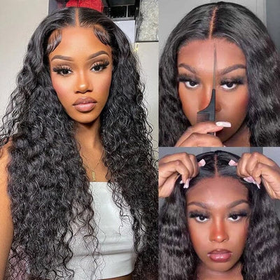 QT Put on and Go Glueless 7x4.5 Lace Wig Pre Cut Deep Wave Virgin Human Hair ｜QT Hair