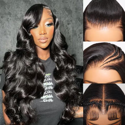 QT Body Wave 7x4.5 Lace Closure Wig Pre Cut Virgin Human Hair Wear and Go