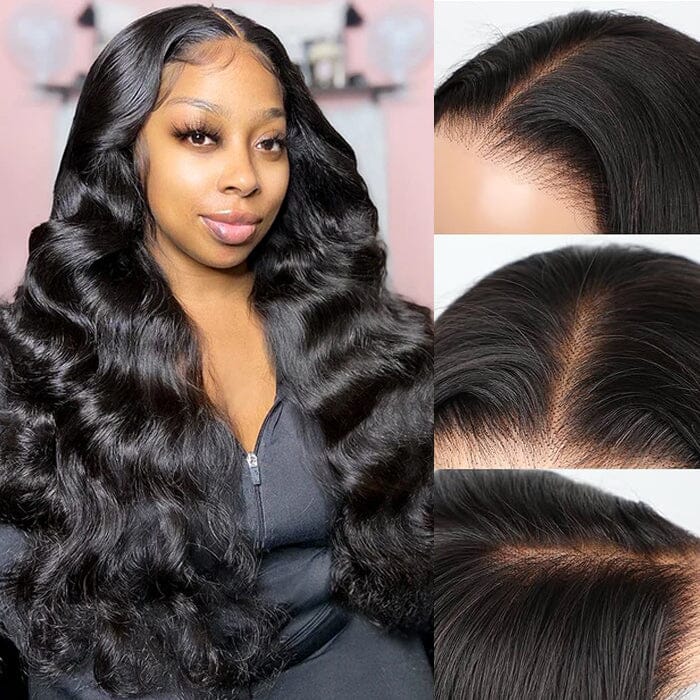 QT Body Wave 7x4.5 Lace Closure Wig Pre Cut Virgin Human Hair Wear and Go