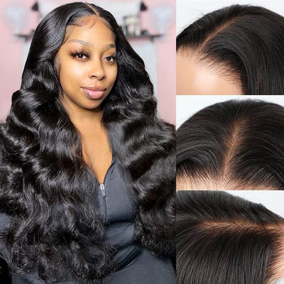 QT Body Wave 7x4.5 Lace Closure Wig Pre Cut Virgin Human Hair Wear and Go