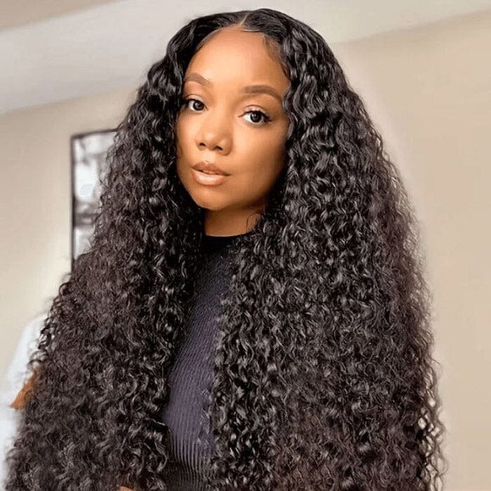 Buy Curly Human Hair Weave Bundles Get 4x4 Lace Closure Pre Plucked Free