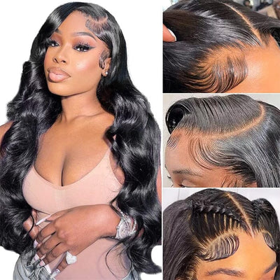 QT Clearance Sale 13x4 Lace Frontal Wig Pre Plucked Body Wave Virgin Human Hair