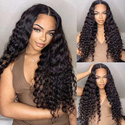 QT Hair U Part Wig Loose Deep Wave Virgin Human Hair V Part Wigs ｜QT Hair