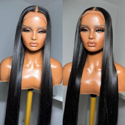 Straight 13x6 Transparent Lace Frontal Wigs Deep Part QT Virgin Human Hair ｜QT Hair