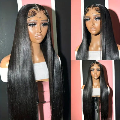 Straight 13x6 Transparent Lace Frontal Wigs Deep Part QT Virgin Human Hair ｜QT Hair