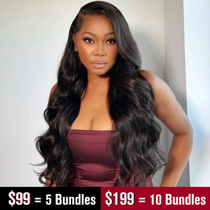 Low to $99=5 Bundles Virgin Human Hair Weave Factory Wholesale Price Flash Sale ｜QT Hair