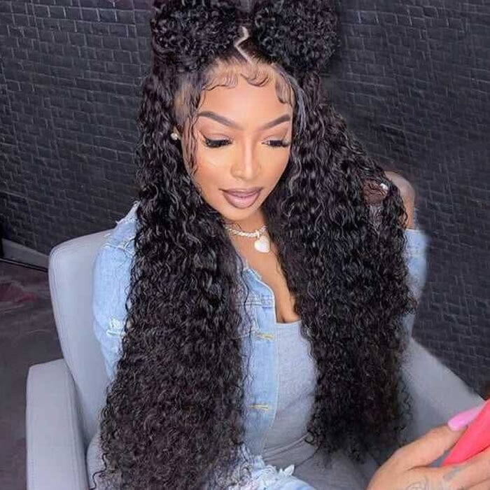 Water Wave 13x6 HD Lace Frontal Wigs Glueless Wet and Wavy Human Hair ｜QT Hair