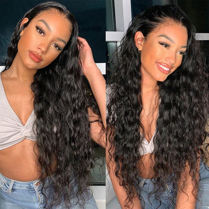 Water Wave 8x5 Lace Closure Glueless Wig Pre Cut QT Virgin Human Hair