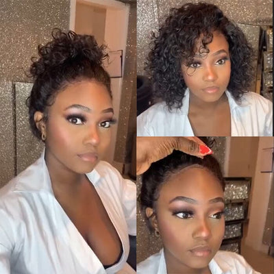 Water Wave 8x5 Lace Closure Glueless Wig Pre Cut QT Virgin Human Hair