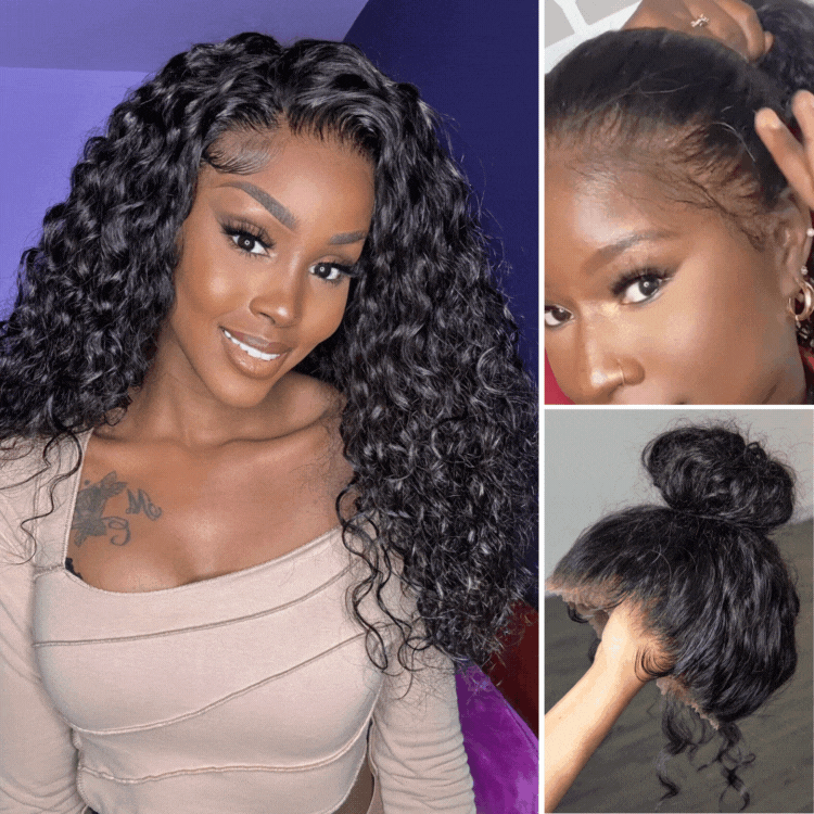 Water Wave Invisi Strap Snug Fit 360 Transparent Lace Frontal Wig Virgin Human Hair