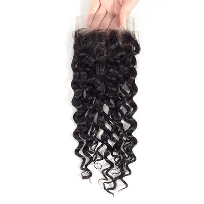 QT Hair Brazilian 4*4 Water Wave Lace Closure Remy Human Hair - QT Hair