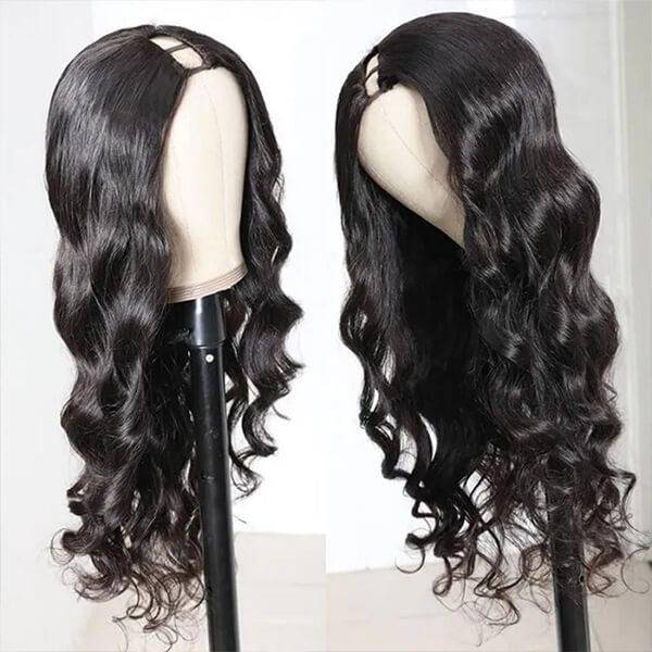 QTHAIR 14A Body Wave U Part Wig Human Hair Wigs For Black Women Body Wave 2x4 Left Part Wigs - QT Hair