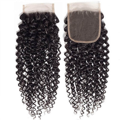 QTHAIR 12A Brazilian Jerry Curly Human Hair Bundles With Frontal Closure 100% Unprocessed Brazilian Virgin Curly Hair Weave - QT Hair