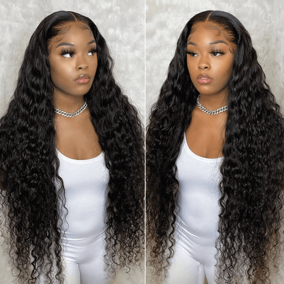 QT Hair HD Transparent Lace Front Wigs Deep Wave Human Hair Wig With Baby Hair for Black Women - QT Hair