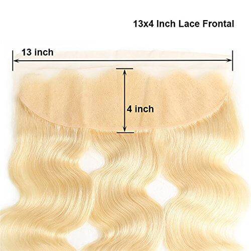 QT Hair 613 Blonde Human Hair 3 Bundles with Frontal Brazilian Body Wave with Baby Hair Frontal 100% Virgin Human Hair - QT Hair