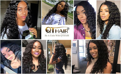 QT Hair Loose Deep Wave Bundles With Closure Malaysian Hair 3 Bundles With Closure Remy Human Hair - QT Hair