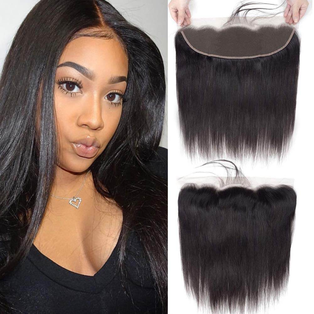 QT Hair Peruvian Straight Closure 13x4 Lace Frontal 100% 100% Unprocessed Virgin Human Hair - QT Hair