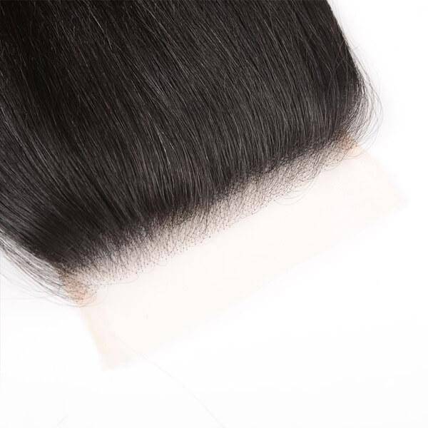 QT Hair HD Lace Closure 4X4 Straight Unprocessed Virgin Human Hair Transparent Lace Closure Free Part - QT Hair