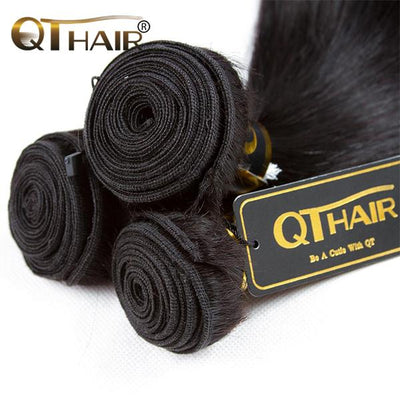 QTHAIR Wholesale 12A Brazilian Hair Unprocessed Virgin Straight Human Hair Weave Bundles Natural Black Remy Hair - QTHAIR