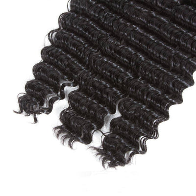 QT 3 Bundles Virgin Hair Malaysian Deep Wave Hair Weaving Real Human Hair - QT Hair