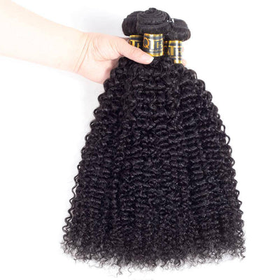 QT Malaysian Curly Hair Extensions 3 Bundles Good Quality Remy Hair Weave - QT Hair