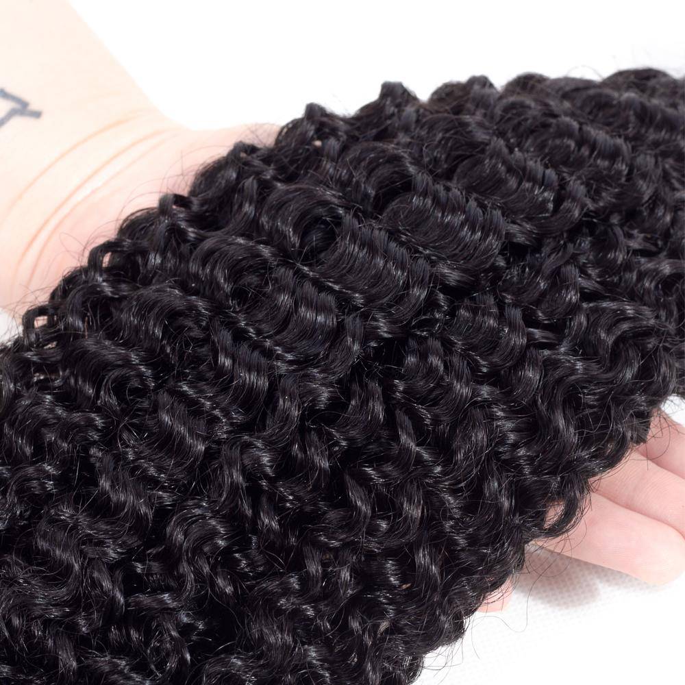 QT 4 Bundles Malaysian Curly Virgin Human Hair Weave - QT Hair