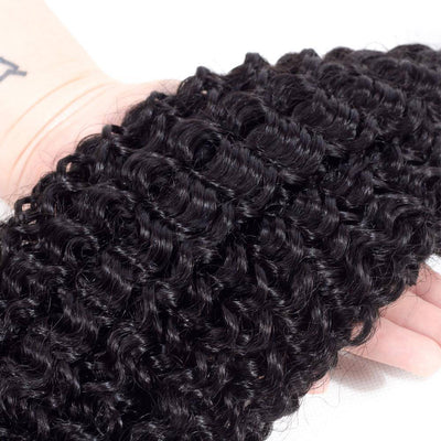 QT 4 Bundles Malaysian Curly Virgin Human Hair Weave - QT Hair