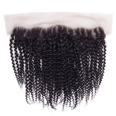 QT Hair Malaysian Kinkys Curly Human Hair Bundles with Frontal 3 Bundles Curly Bundles With Frontal - QT Hair