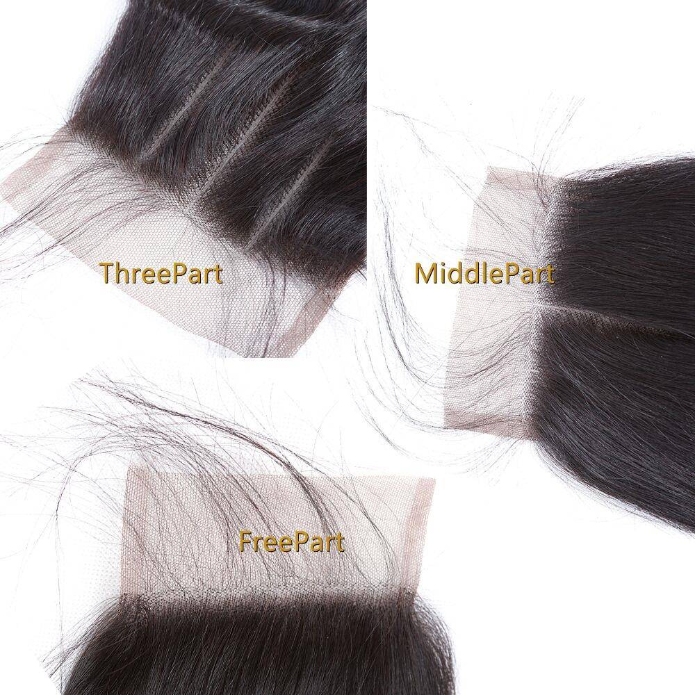 QT Hair 100% Unprocessed Peruvian Straight Human Hair 4 Bundles With Closure 12 A Brazilian Virgin Straight Hair With 4x4 Swiss Lace Closure - QT Hair