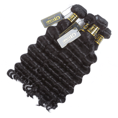 QT Hair Loose Deep Wave Bundles With Closure Malaysian Hair 3 Bundles With Closure Remy Human Hair - QT Hair