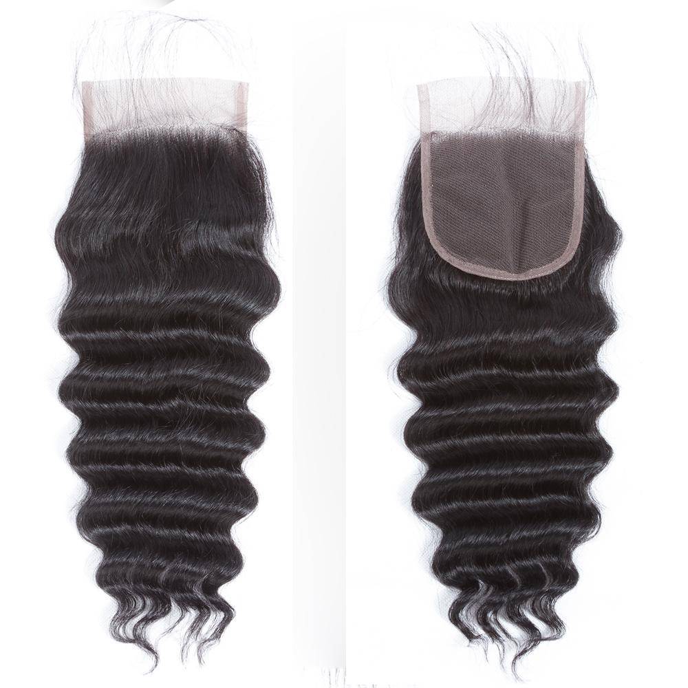 QT Hair Loose Deep Wave Bundles With Closure Malaysian Hair 3 Bundles With Closure Remy Human Hair - QT Hair