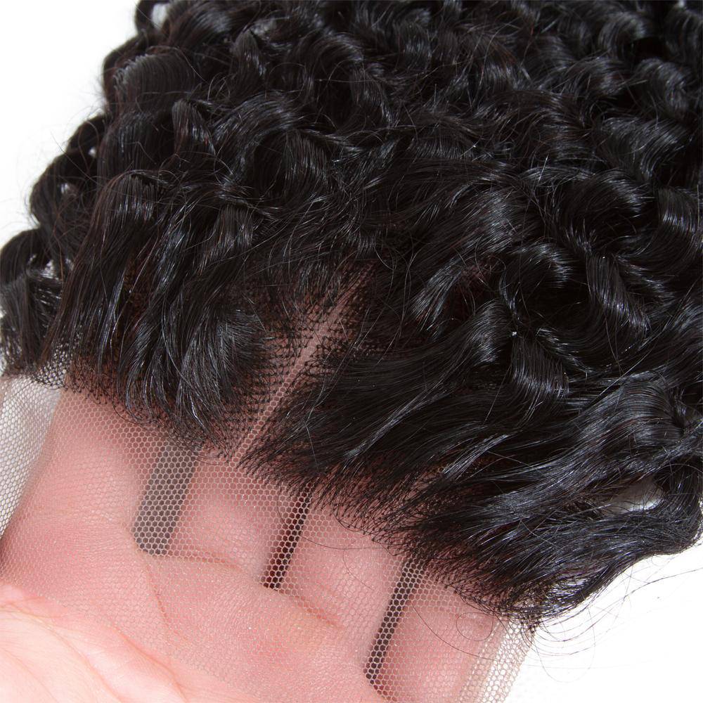 QT Brazilian 1PC Unprocessed 4*4 Curly Closure 100% Virgin Human Hair - QT Hair