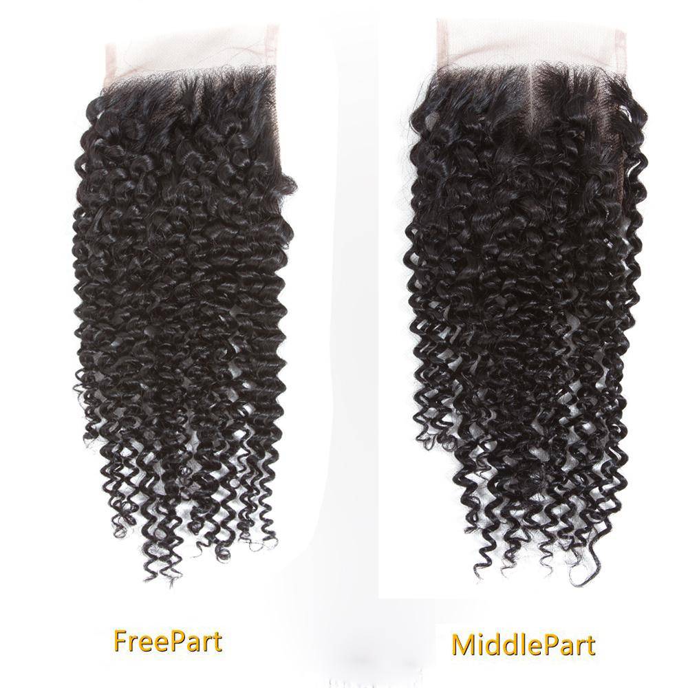 QT Brazilian 1PC Unprocessed 4*4 Curly Closure 100% Virgin Human Hair - QT Hair