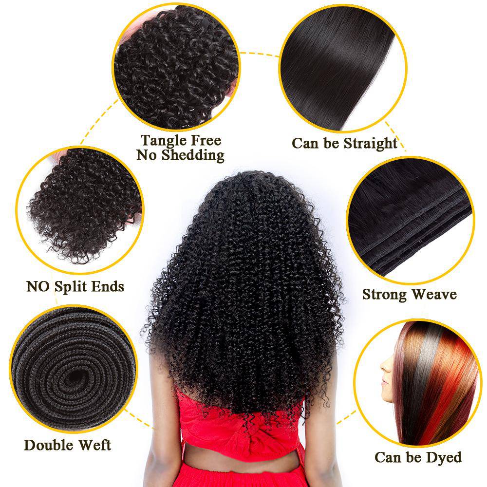 QT Brazilian 1PC Unprocessed 4*4 Curly Closure 100% Virgin Human Hair - QT Hair