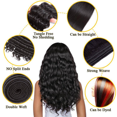 QT Brazilian Loose Deep 13x4 lace frontal Hair Closure - QT Hair