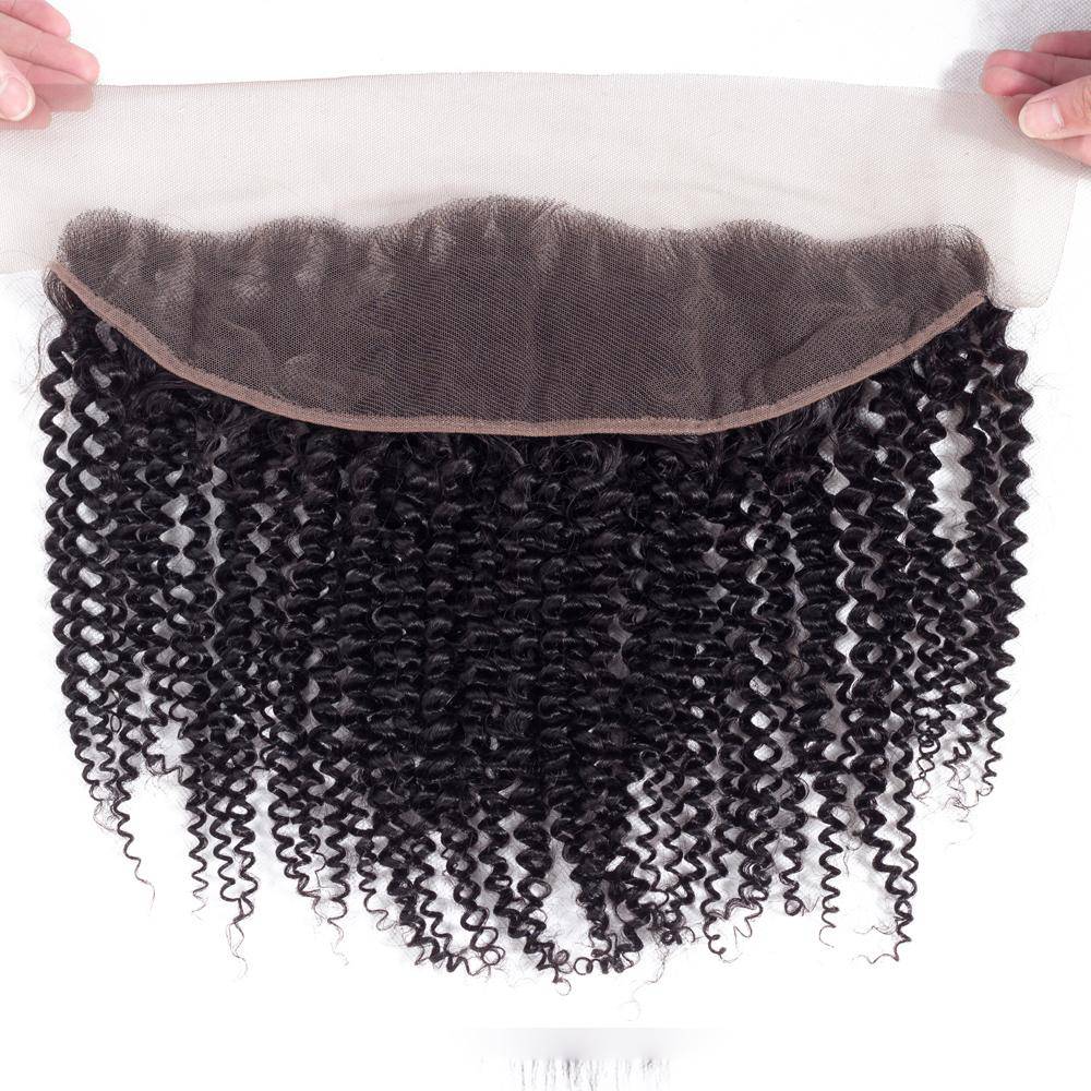 QT Brazilian Curly 13x4 Lace Frontal 100% Human Hair Closure - QT Hair