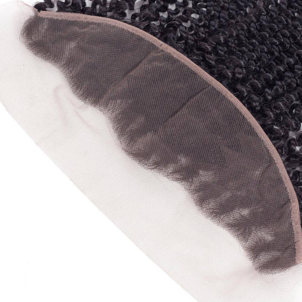 QT Brazilian Curly 13x4 Lace Frontal 100% Human Hair Closure - QT Hair