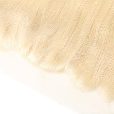 QT Hair Indian Straight Hair 613 Blonde 3Bundles With 13*4 Lace Frontal - QT Hair