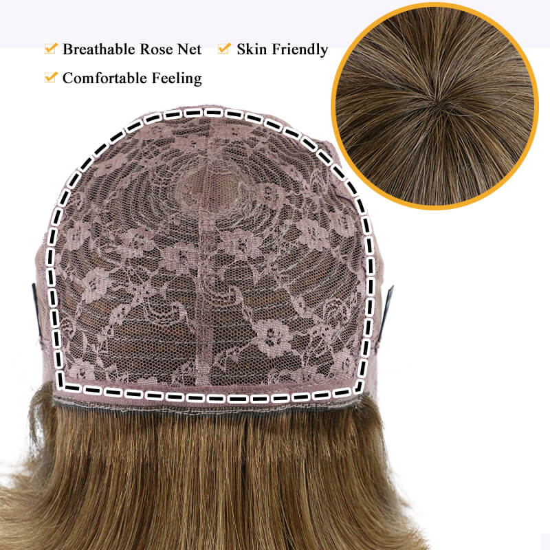 14A Short Straight P4 Bob With Bangs Wigs Brazilian Human Hair Bob Wigs Brown Hair No Lace Full Machine Made Supernova Hair ｜QT Hair