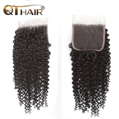 QT Peruvian Curly Lace Closure Human Virgin Hair - QT Hair