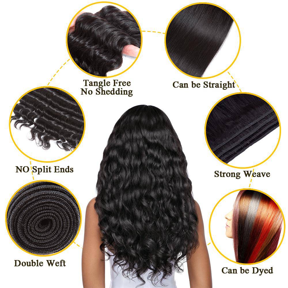 QT Malaysian Loose Deep 13x4 Lace Frontal 100% Remy Human Hair Closure - QT Hair