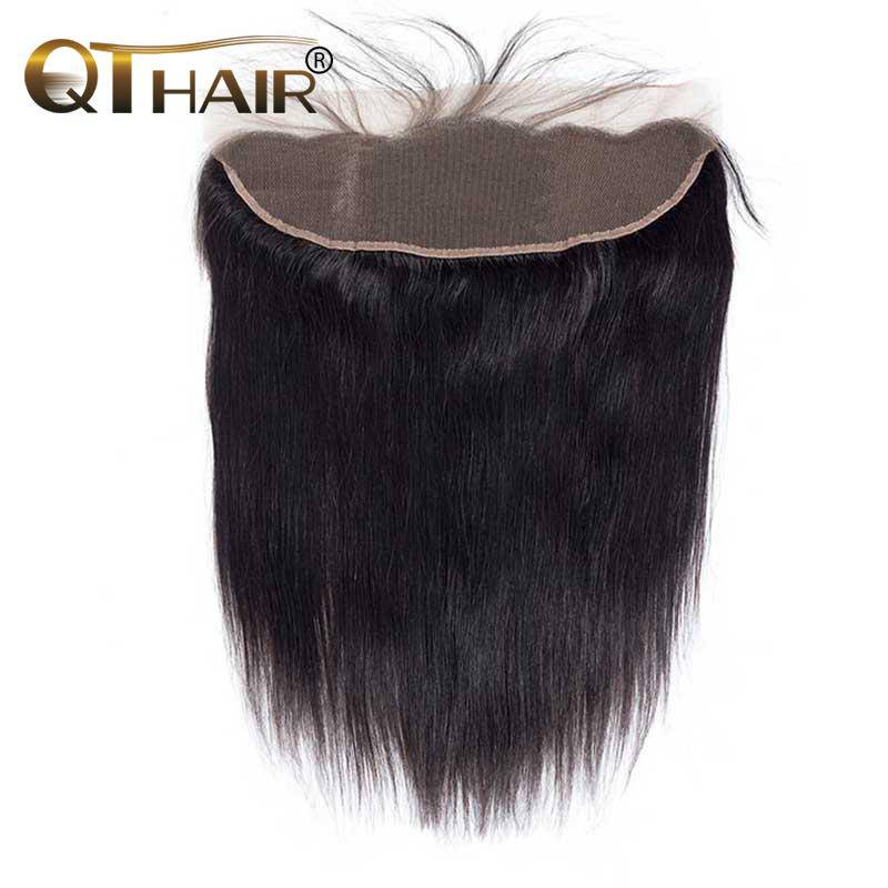 QT Hair Peruvian Straight Closure 13x4 Lace Frontal 100% 100% Unprocessed Virgin Human Hair - QT Hair