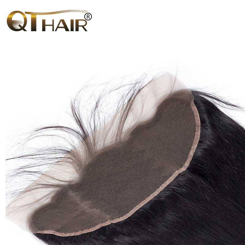 QT Hair Peruvian Straight Closure 13x4 Lace Frontal 100% 100% Unprocessed Virgin Human Hair - QT Hair