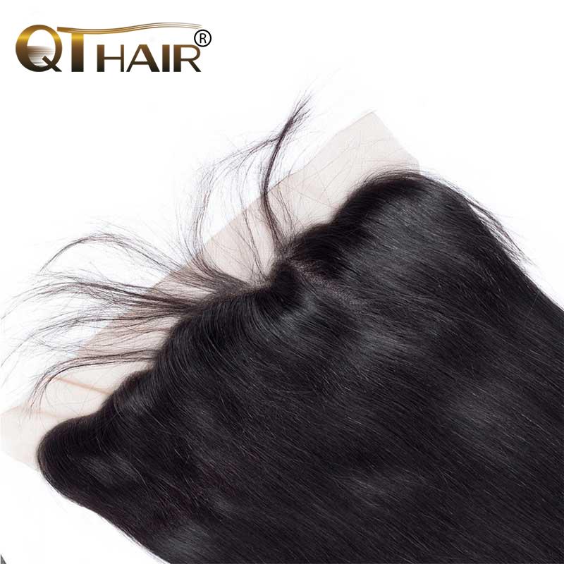 QT Hair Peruvian Straight Closure 13x4 Lace Frontal 100% 100% Unprocessed Virgin Human Hair - QT Hair