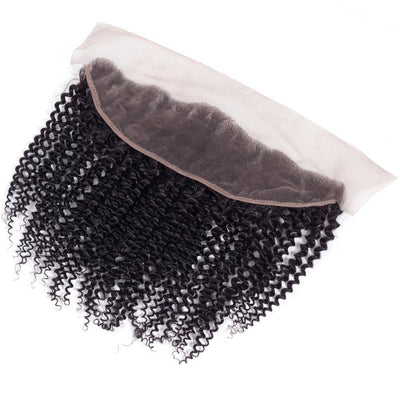 QT Malaysian Jerry Curly Wave Hair 13X4 Lace Frontal Closure With Baby Hair - QT Hair