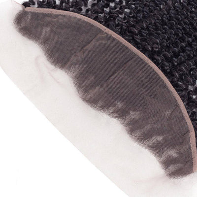 QT Malaysian Jerry Curly Wave Hair 13X4 Lace Frontal Closure With Baby Hair - QT Hair