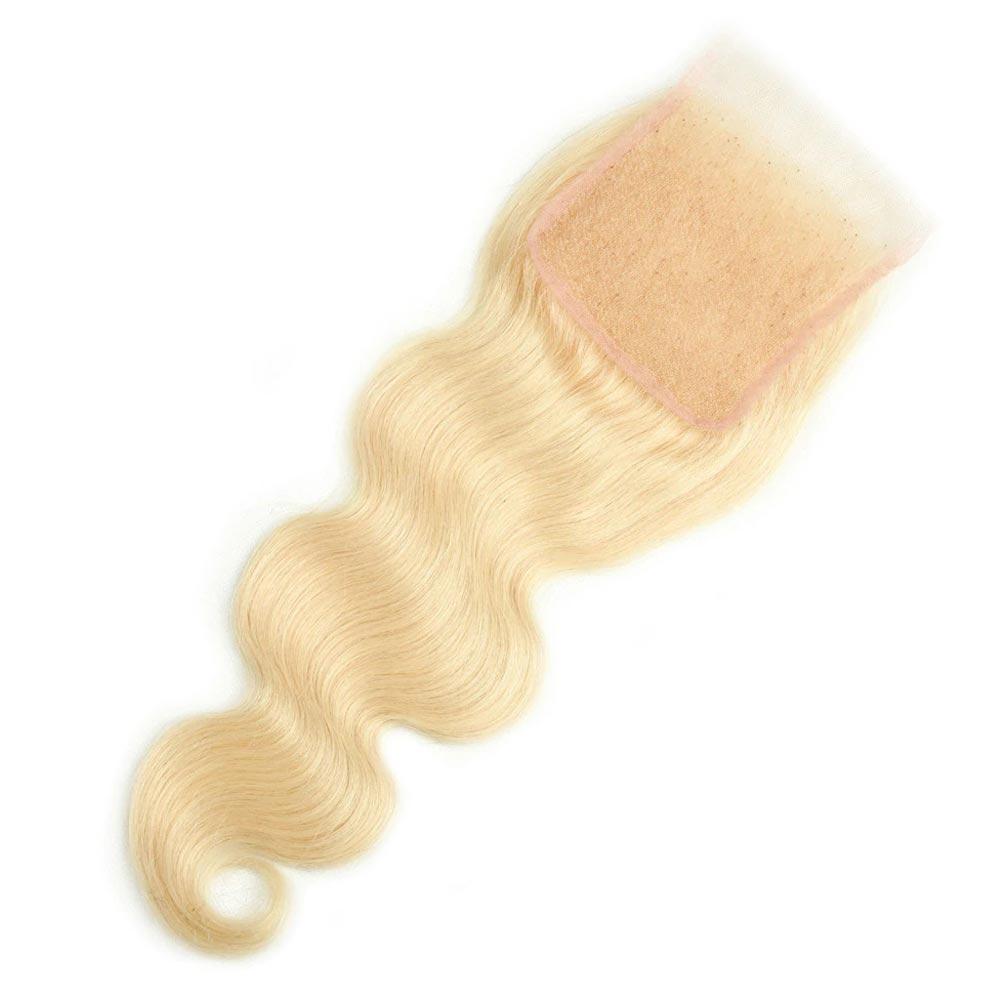 QTHAIR 12a Brazilian Body Wave #613 Blonde Hair 4Bundles With 4*4 Lace Closure - QT Hair
