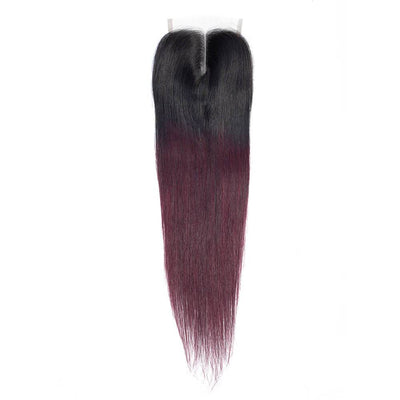 QT Hair 1B/99J Ombre Hair Weave 3 Pcs Straight 100% Virgin Human Hair - QT Hair